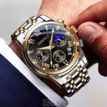 ساعت مچی مردانه استیل سه موتوره کرنوگراف تیسلی Tisselly