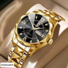 ساعت مچی مردانه بند استیل بین باند BIN BOND شب نما و شیشه الماسی